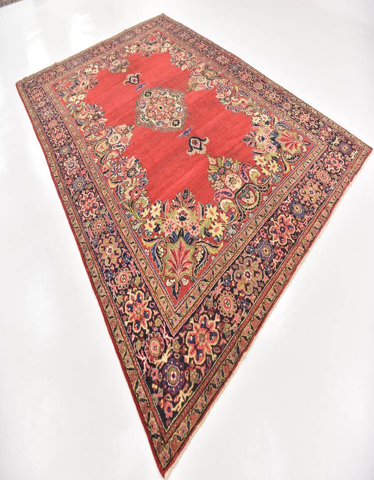 Detail image of  8' 9 x 12' 8  Hand Knotted Farahan Persian Wool Rug