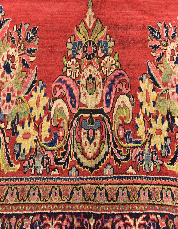 Detail image of  8' 9 x 12' 8  Hand Knotted Farahan Persian Wool Rug