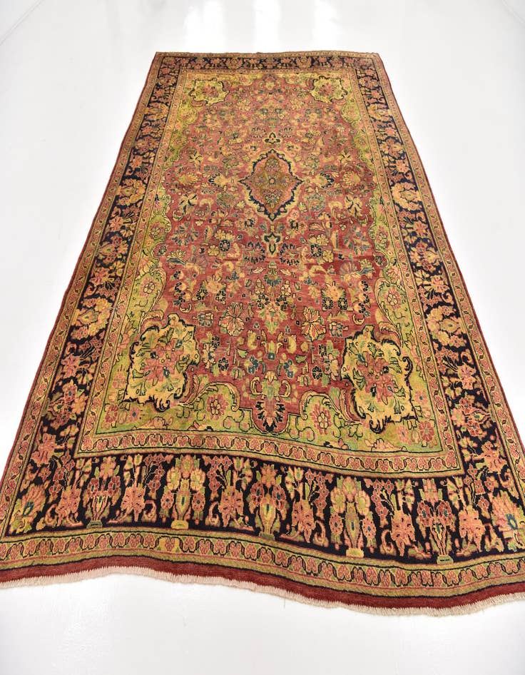 Detail image of  8' 9 x 12'  Hand Knotted Farahan Persian Wool Rug