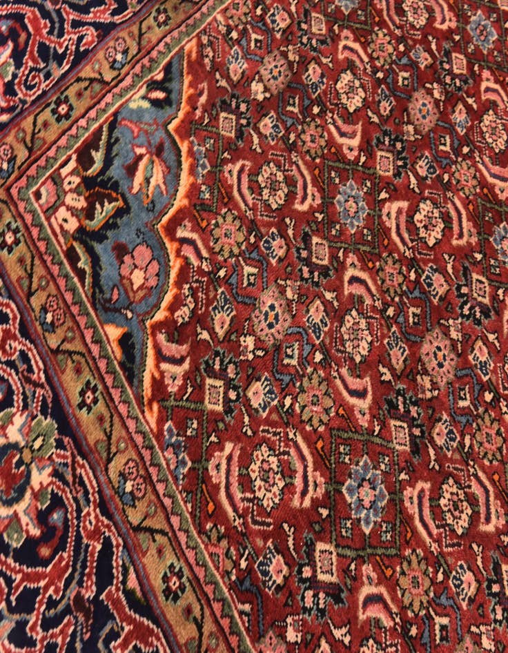 Detail image of  9' 6 x 12' 7  Hand Knotted Farahan Persian Wool Rug