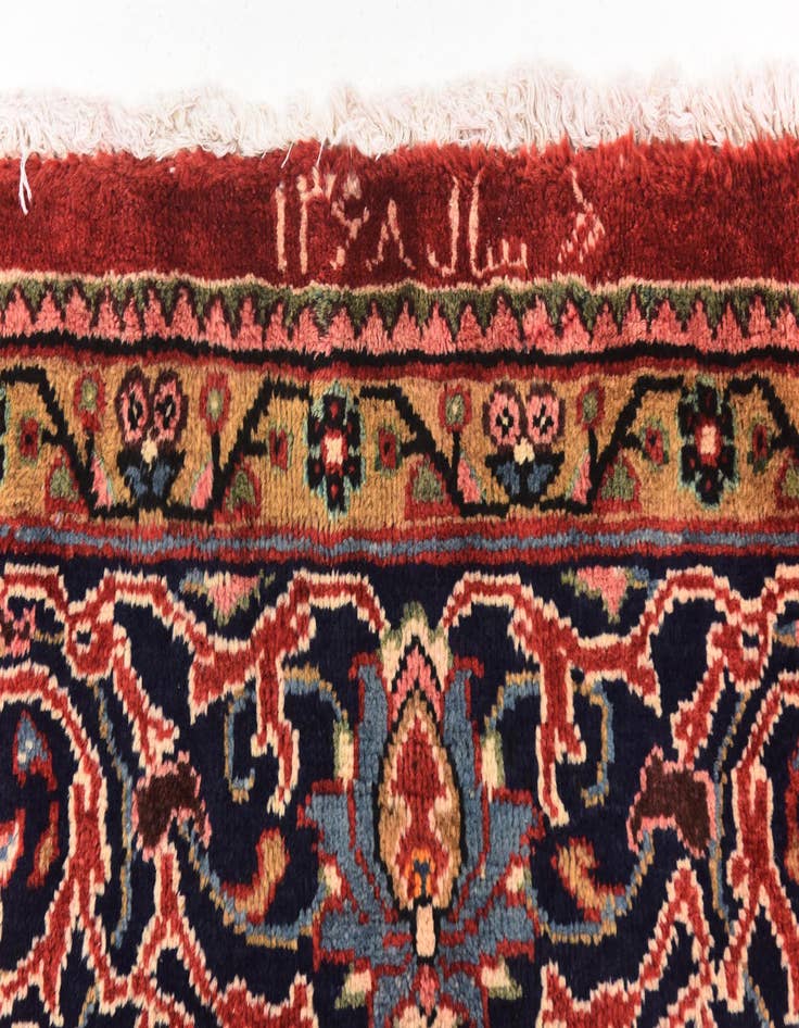 Detail image of  9' 6 x 12' 7  Hand Knotted Farahan Persian Wool Rug
