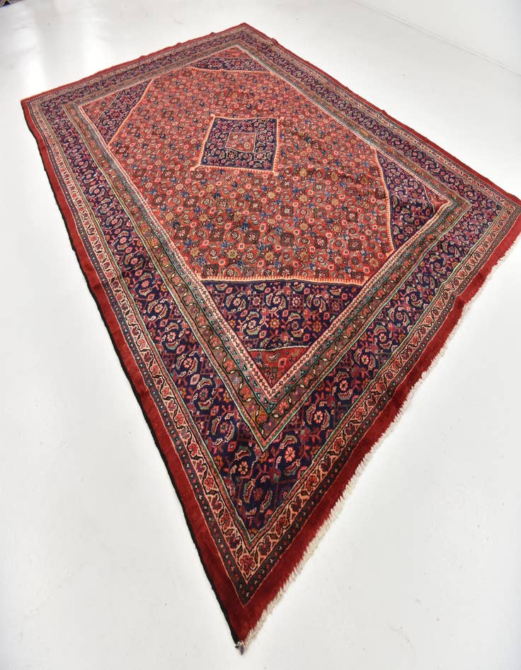 Detail image of  9' 9 x 13'  Hand Knotted Farahan Persian Wool Rug