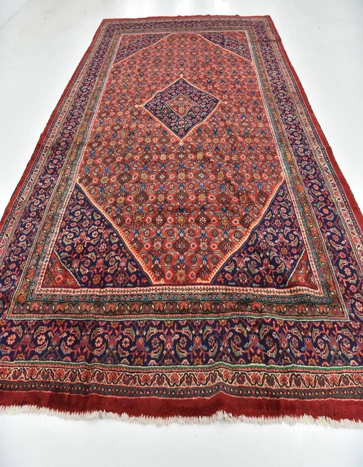 Detail image of  9' 9 x 13'  Hand Knotted Farahan Persian Wool Rug