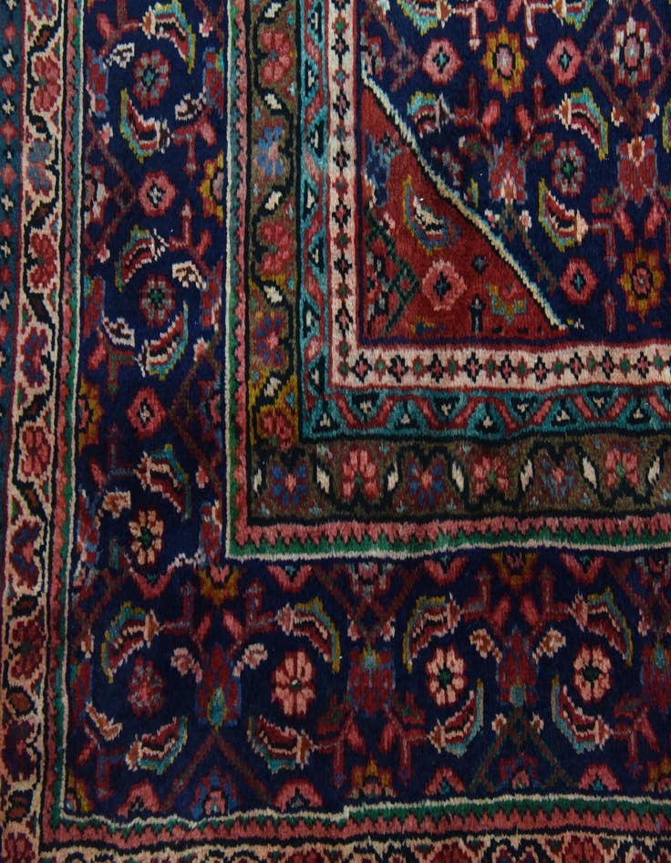 Detail image of  9' 9 x 13'  Hand Knotted Farahan Persian Wool Rug