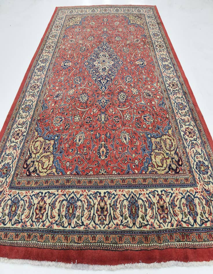 Detail image of  9' 10 x 13' 3  Hand Knotted Farahan Persian Wool Rug
