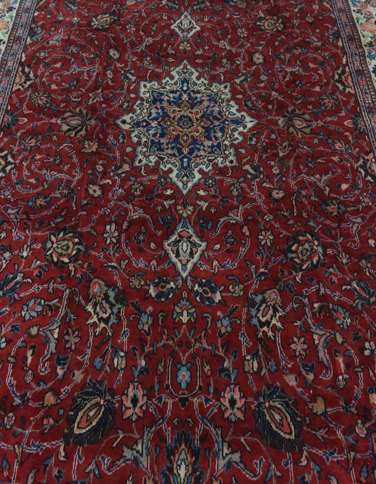 Detail image of  9' 4 x 12' 7  Hand Knotted Farahan Persian Wool Rug