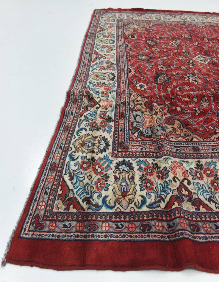 Detail image of  9' 4 x 12' 7  Hand Knotted Farahan Persian Wool Rug