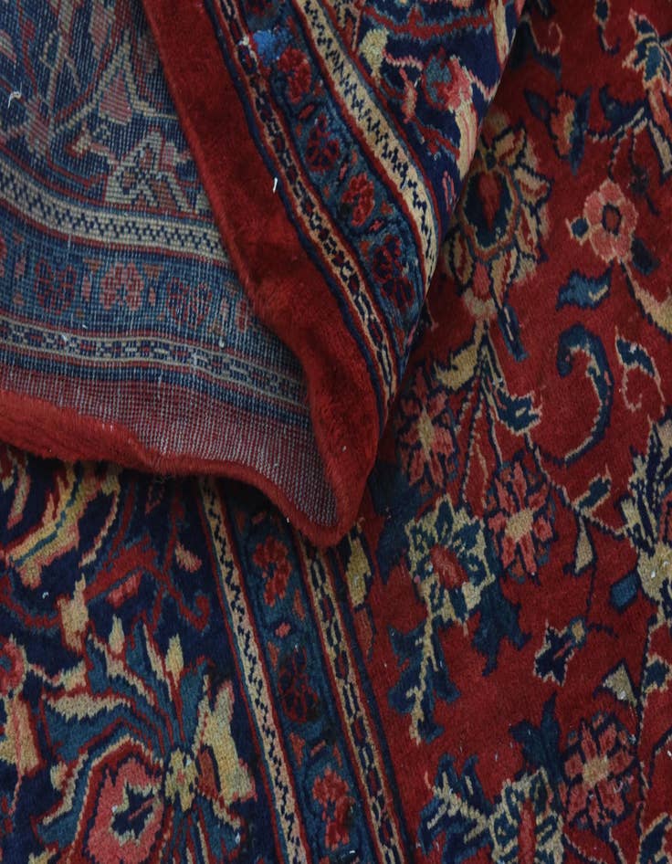 Detail image of  10' x 13' 3  Hand Knotted Farahan Persian Wool Rug