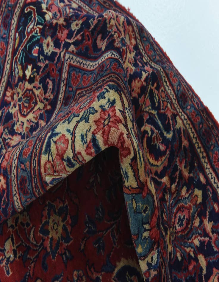 Detail image of  10' x 13' 3  Hand Knotted Farahan Persian Wool Rug