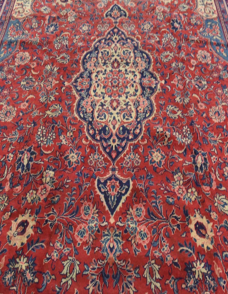 Detail image of  10' x 13' 3  Hand Knotted Farahan Persian Wool Rug