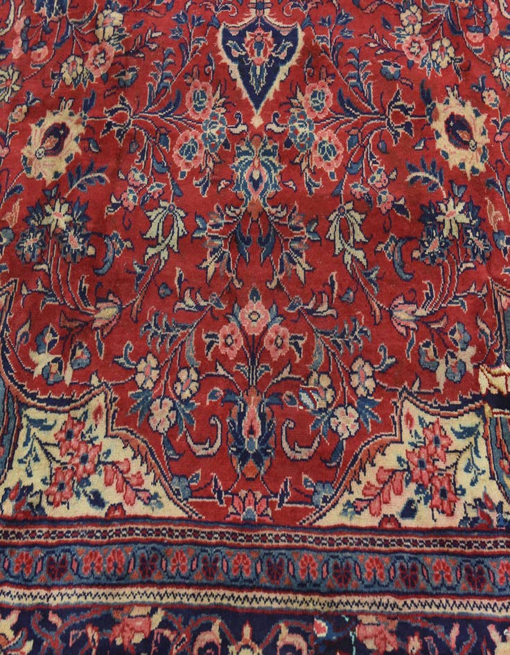 Detail image of  10' x 13' 3  Hand Knotted Farahan Persian Wool Rug