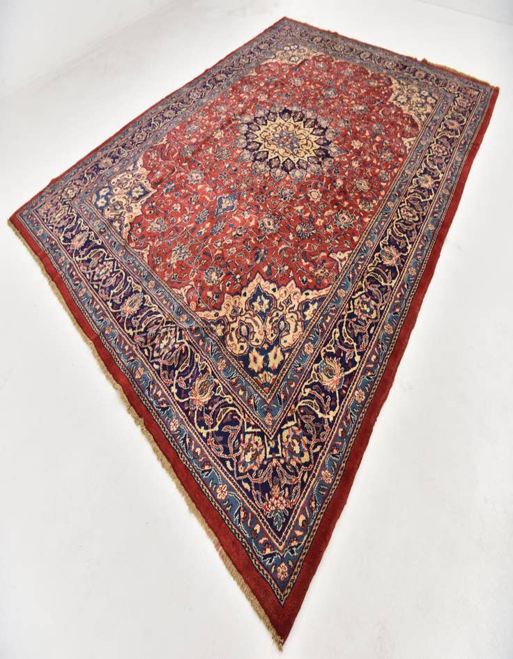 Detail image of  10' x 13' 3  Hand Knotted Farahan Persian Wool Rug