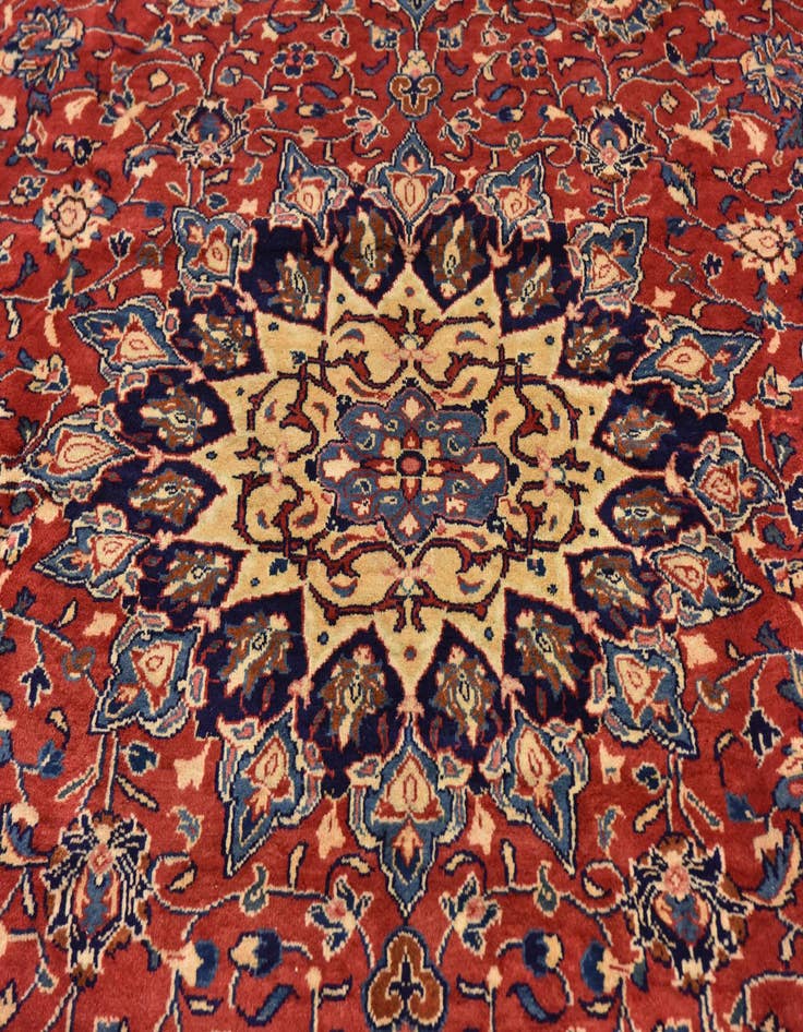 Detail image of  10' x 13' 3  Hand Knotted Farahan Persian Wool Rug