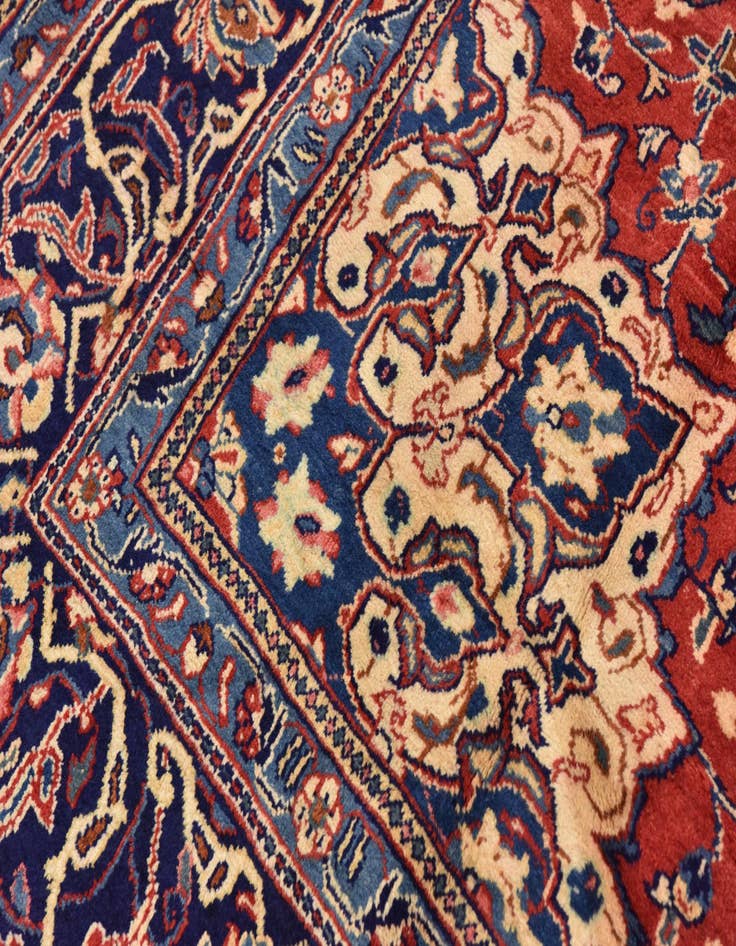 Detail image of  10' x 13' 3  Hand Knotted Farahan Persian Wool Rug