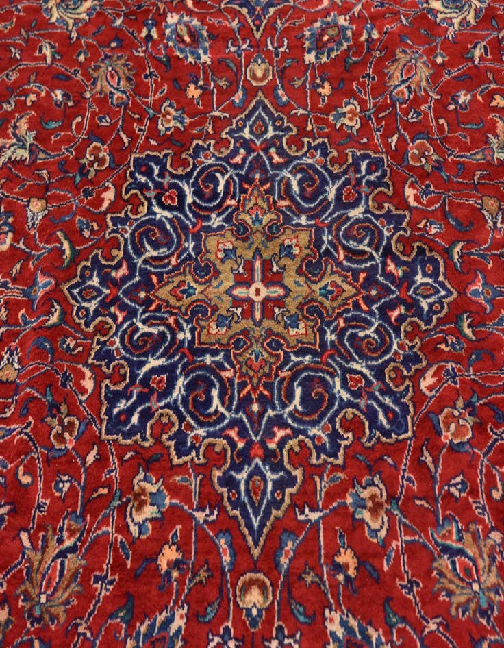 Detail image of 9' 8 x 13' Hand Knotted Farahan Persian Wool Rug