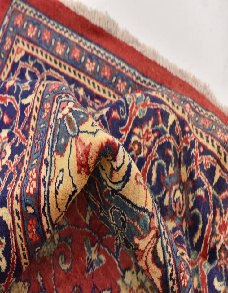 Detail image of  9' 9 x 13'  Hand Knotted Farahan Persian Wool Rug