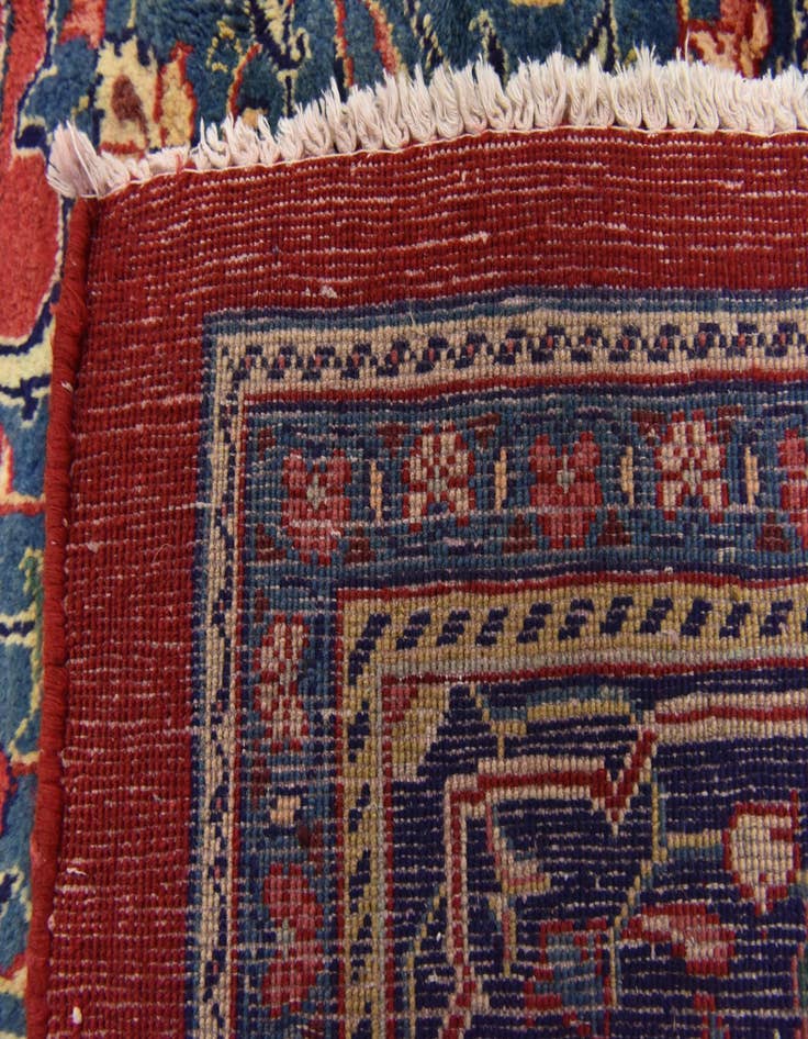Detail image of  9' 9 x 13'  Hand Knotted Farahan Persian Wool Rug