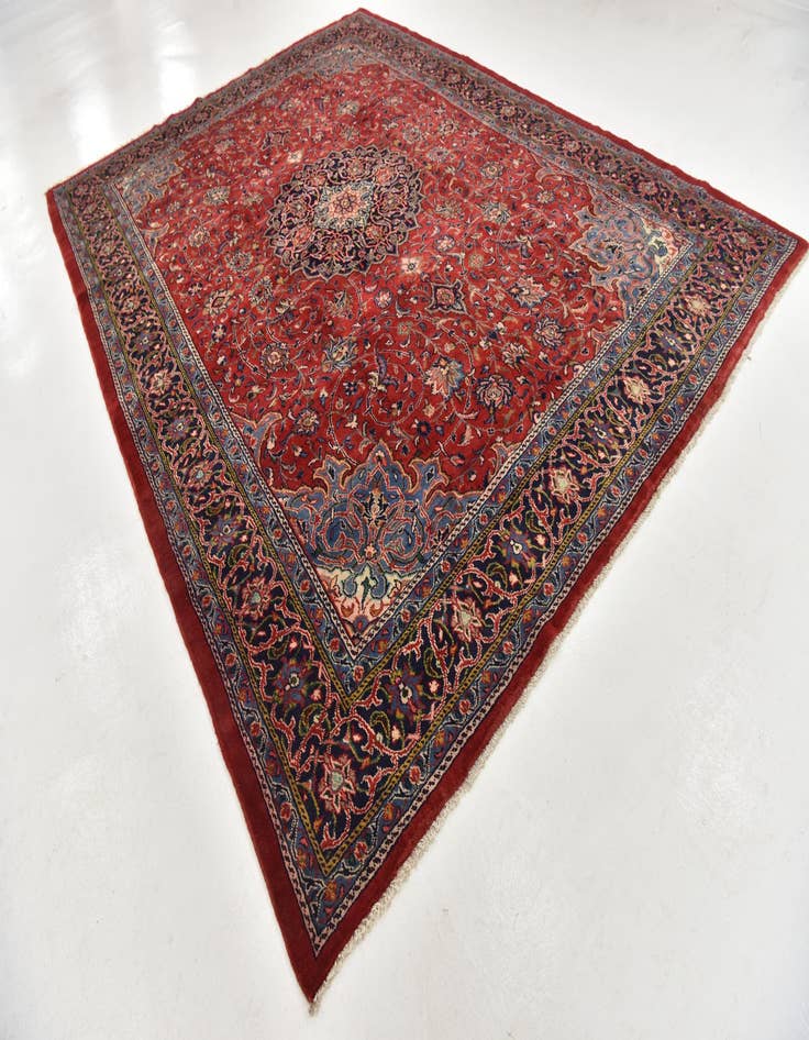 Detail image of 9' 8 x 13' 2 Hand Knotted Farahan Persian Wool Rug