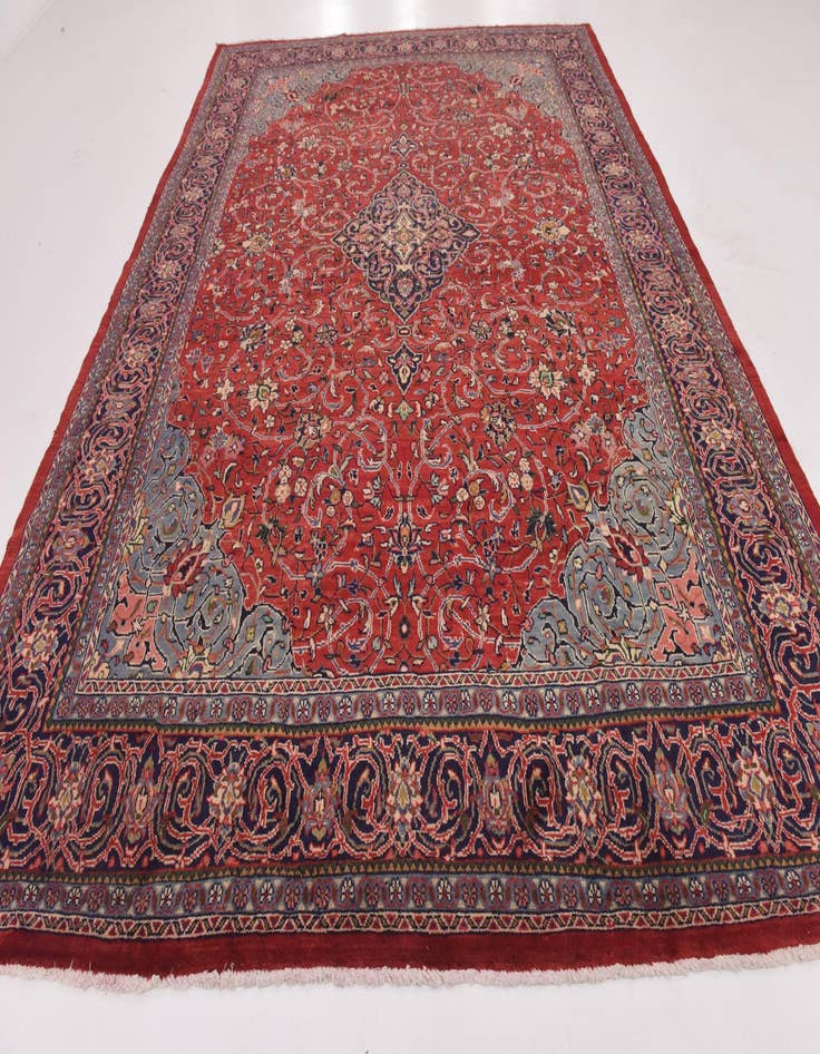 Detail image of  10' x 13' 6  Hand Knotted Farahan Persian Wool Rug