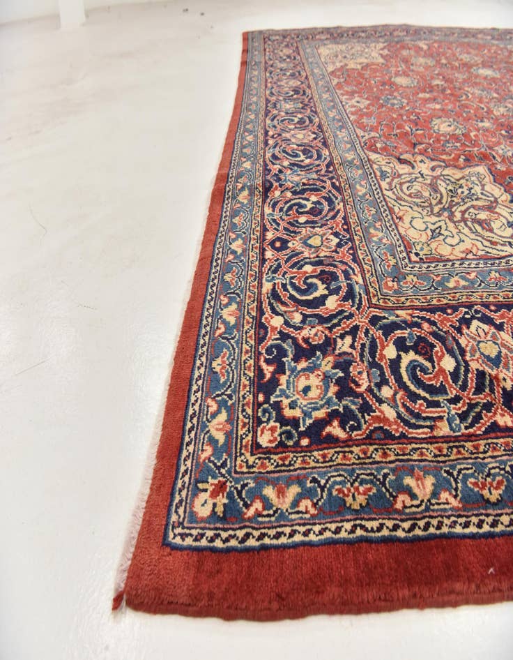 Detail image of  9' 8 x 13' 2  Hand Knotted Farahan Persian Wool Rug