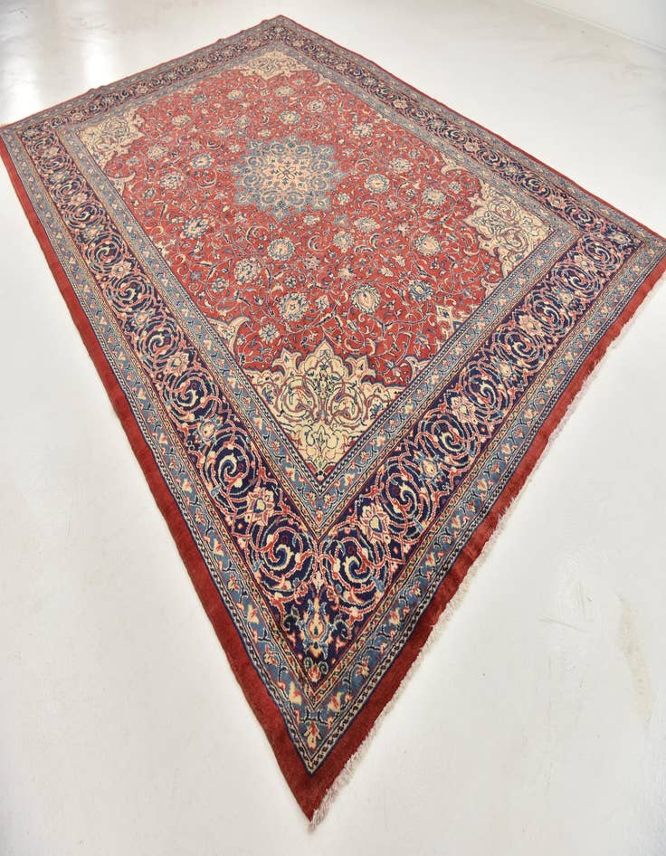 Detail image of  9' 8 x 13' 2  Hand Knotted Farahan Persian Wool Rug