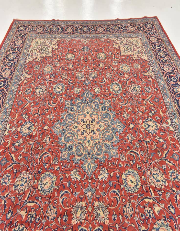 Detail image of  9' 8 x 13' 2  Hand Knotted Farahan Persian Wool Rug