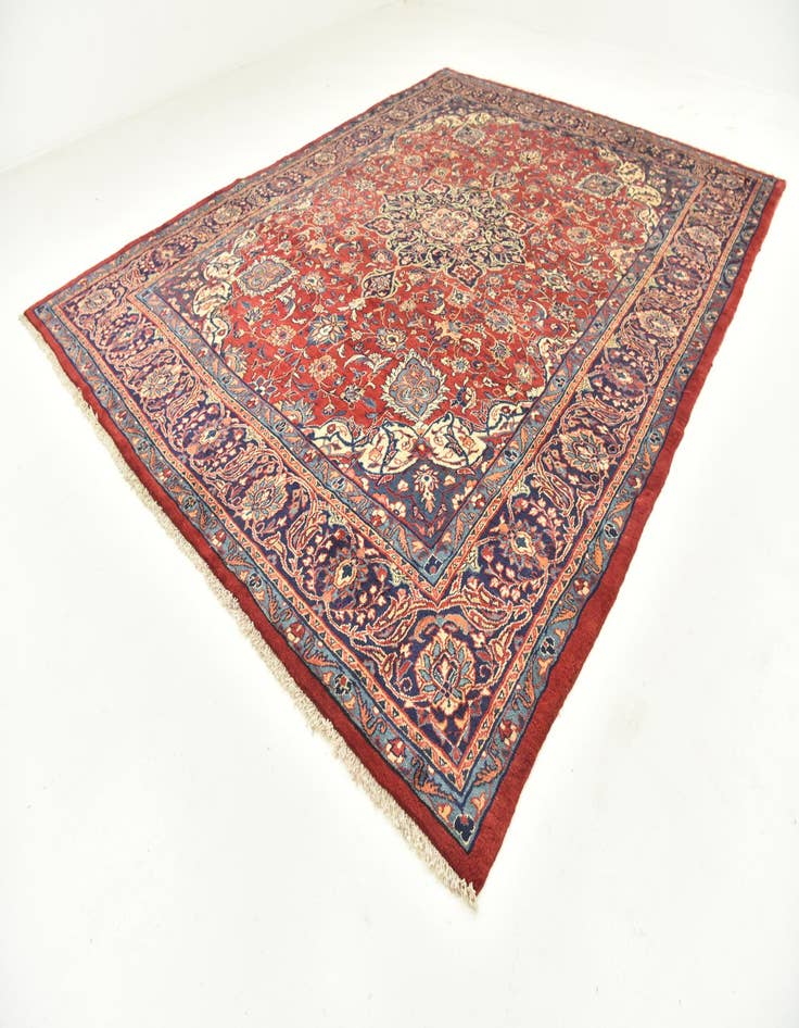 Detail image of  9' 9 x 12' 10  Hand Knotted Farahan Persian Wool Rug