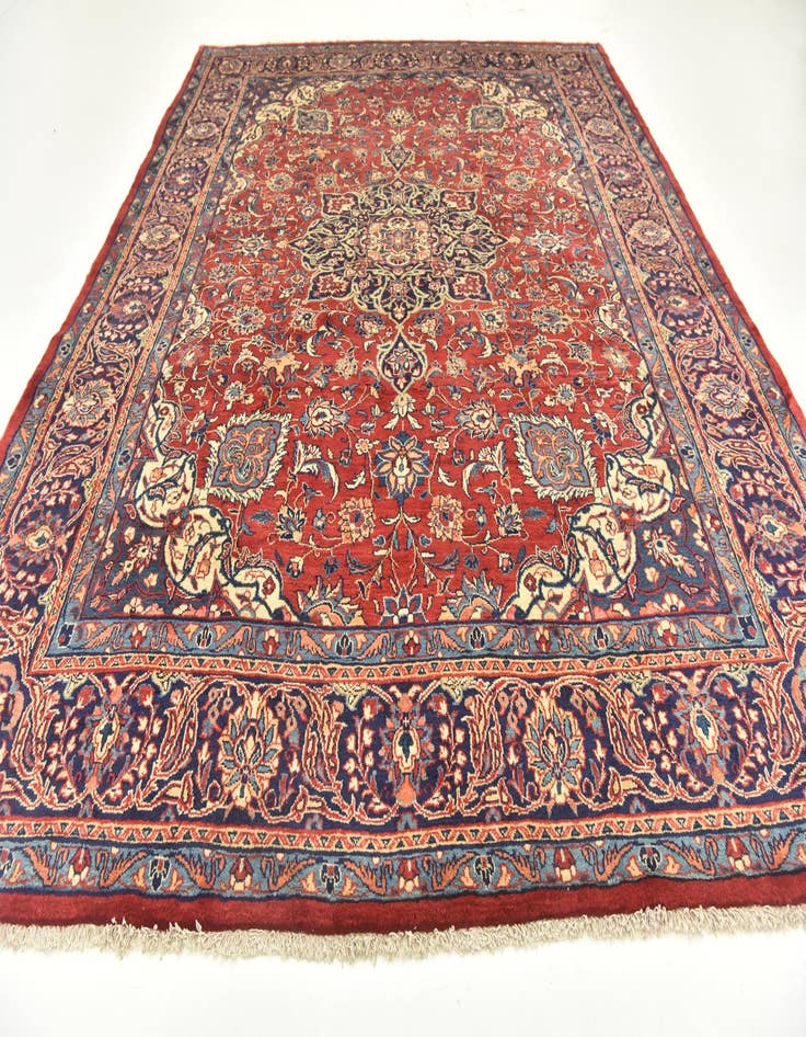 Detail image of  9' 9 x 12' 10  Hand Knotted Farahan Persian Wool Rug