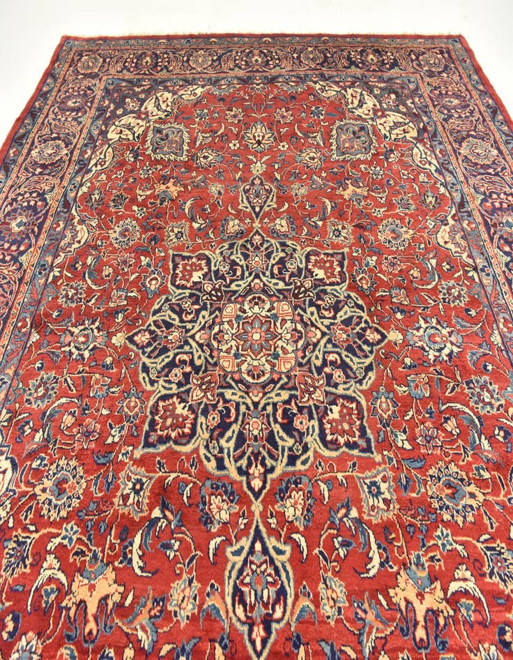 Detail image of  9' 9 x 12' 10  Hand Knotted Farahan Persian Wool Rug