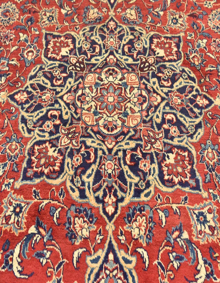 Detail image of  9' 9 x 12' 10  Hand Knotted Farahan Persian Wool Rug