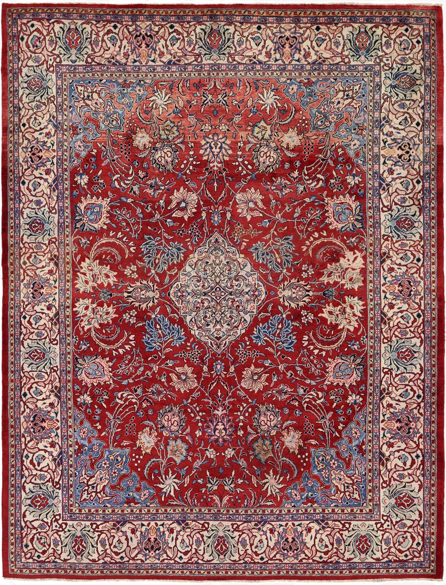  10' x 13' 2  Hand Knotted Farahan Persian Wool Rug
