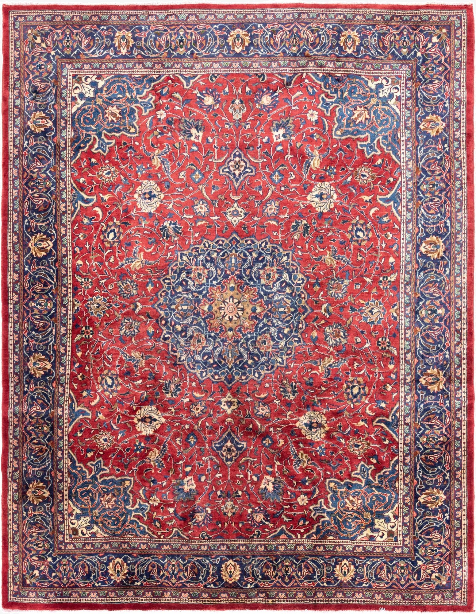  10' x 12' 10  Hand Knotted Farahan Persian Wool Rug