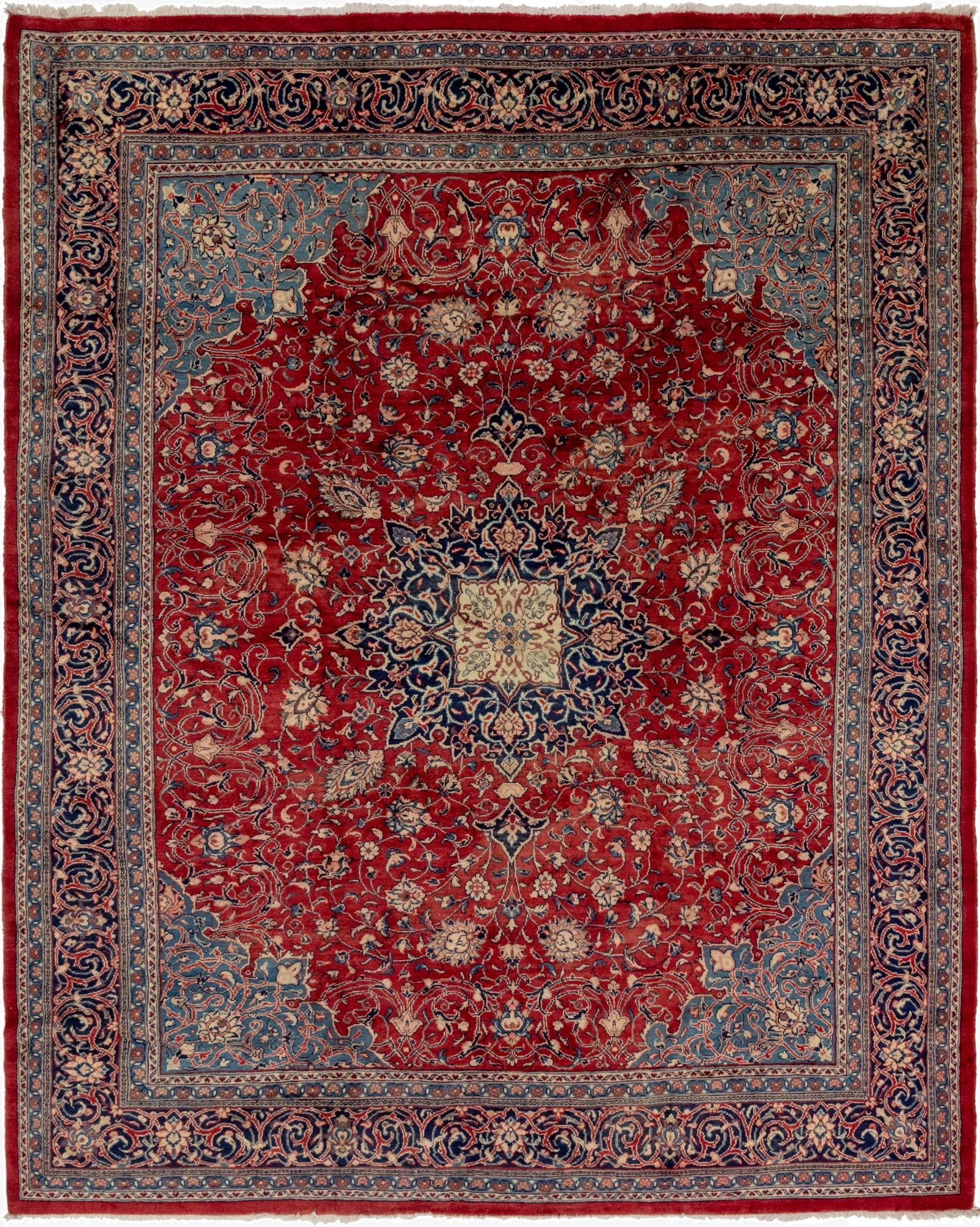  10' 2 x 12' 9  Hand Knotted Farahan Persian Wool Rug