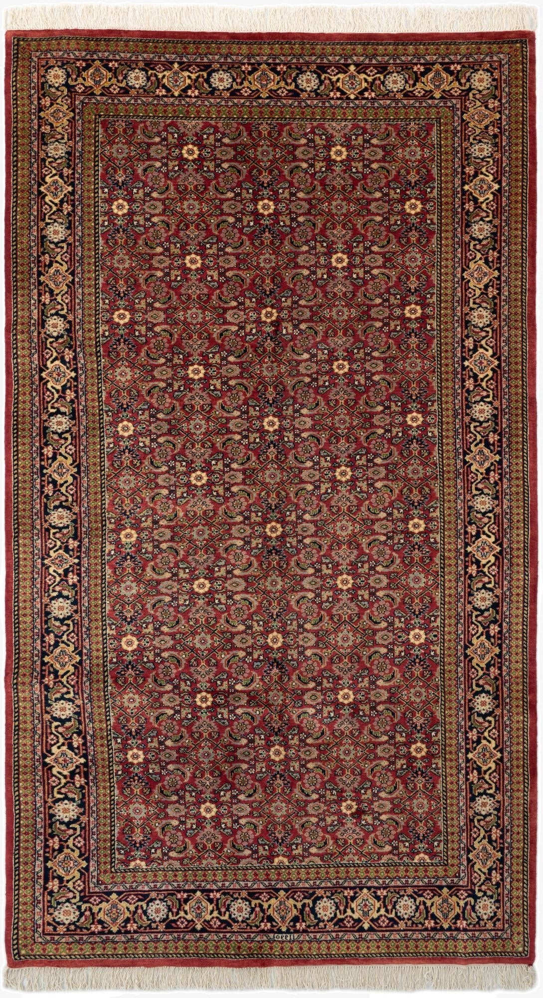  5' 4 x 9' 10  Hand Knotted Farahan Wool Rug