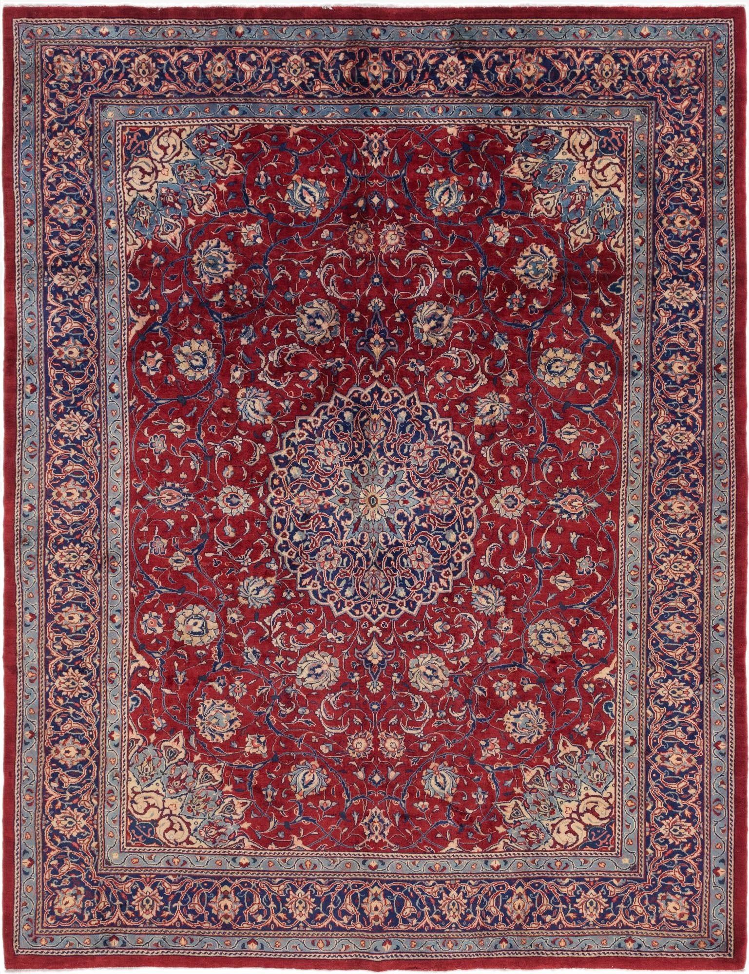  10' x 13'  Hand Knotted Farahan Persian Wool Rug