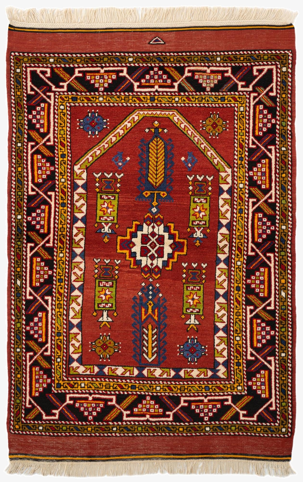  3' 7 x 5' 4  Hand Knotted Fars Oriental Wool Rug