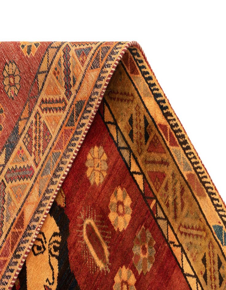 Detail image of  4' 11 x 8' Gabbeh Wool Rug