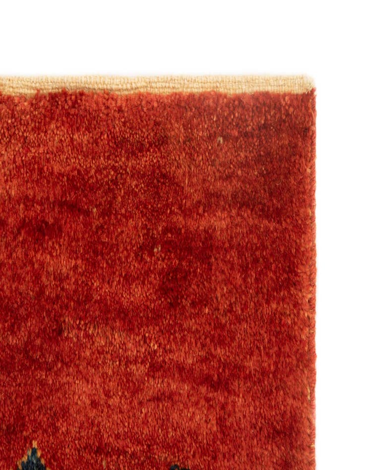 Detail image of  3' 4 x 5' 3  Hand Knotted Gabbeh Persian Wool Rug