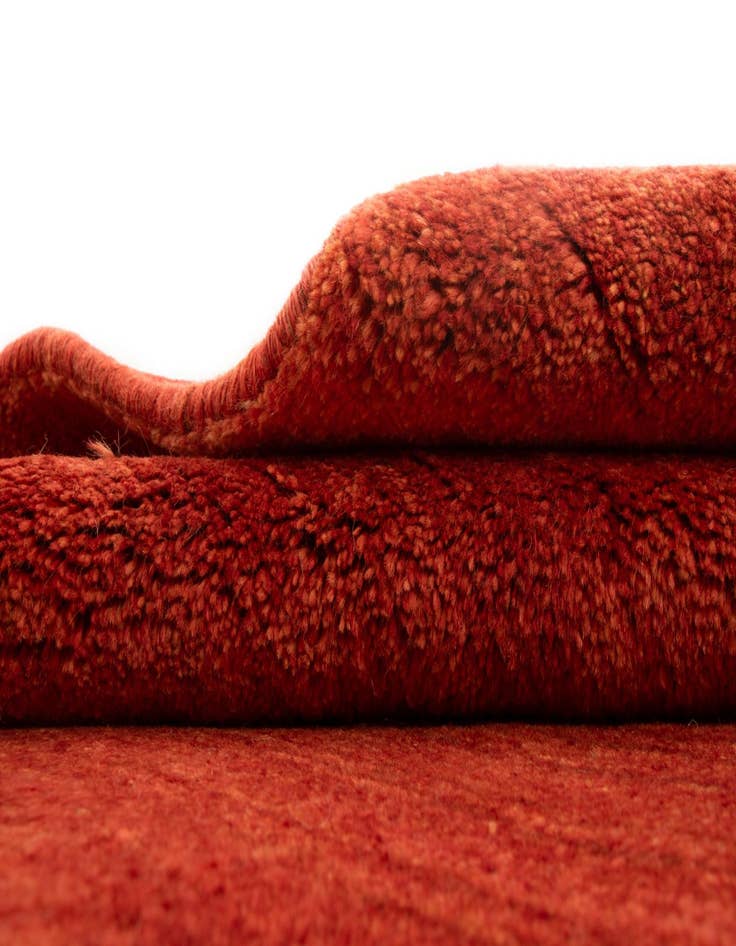 Detail image of  4' x 4' 11  Hand Knotted Gabbeh Persian Wool Rug