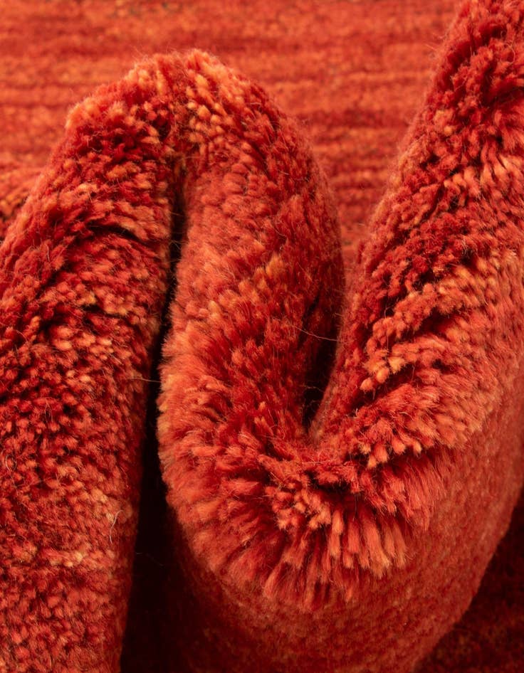 Detail image of  4' 3 x 5' 7  Hand Knotted Gabbeh Persian Wool Rug