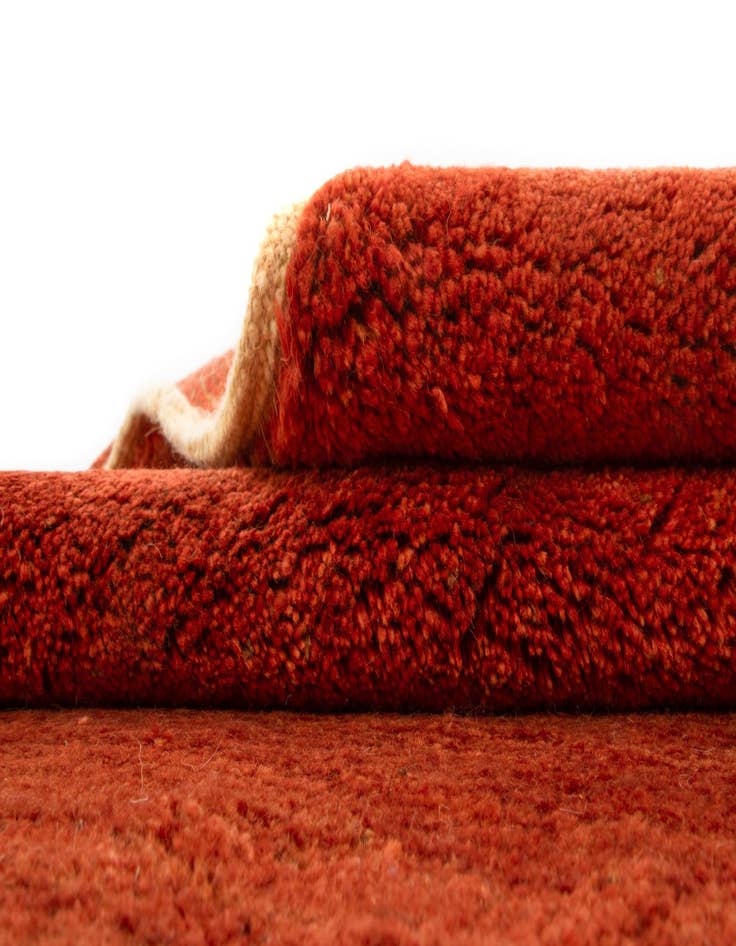 Detail image of  3' 9 x 5' 10  Hand Knotted Gabbeh Persian Wool Rug