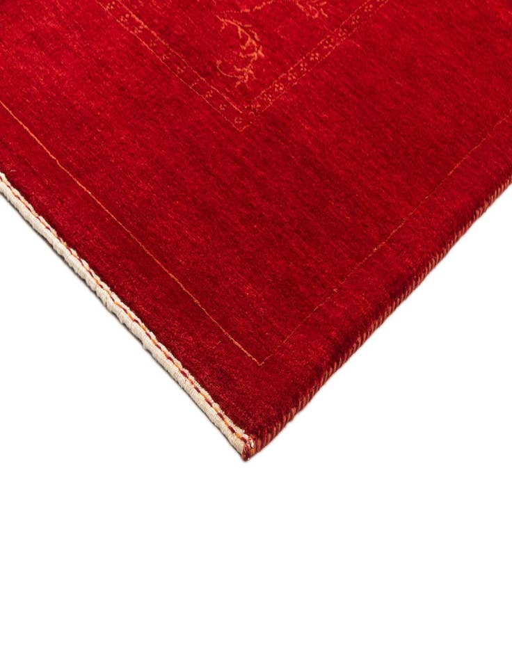 Detail image of  4' 10 x 6' 9  Hand Knotted Gabbeh Wool Rug