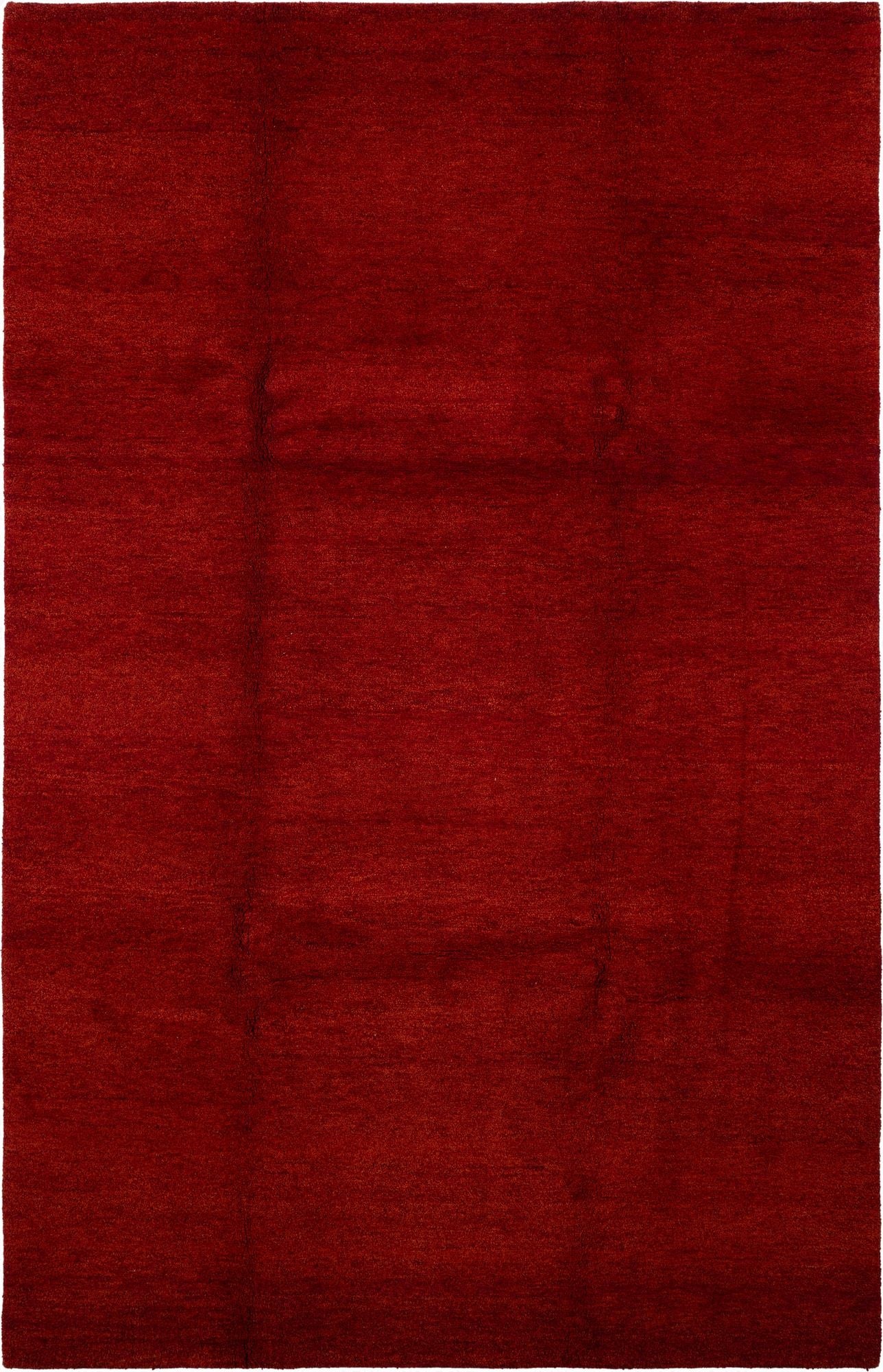  6' 5 x 10'  Hand Knotted Gabbeh Wool Rug