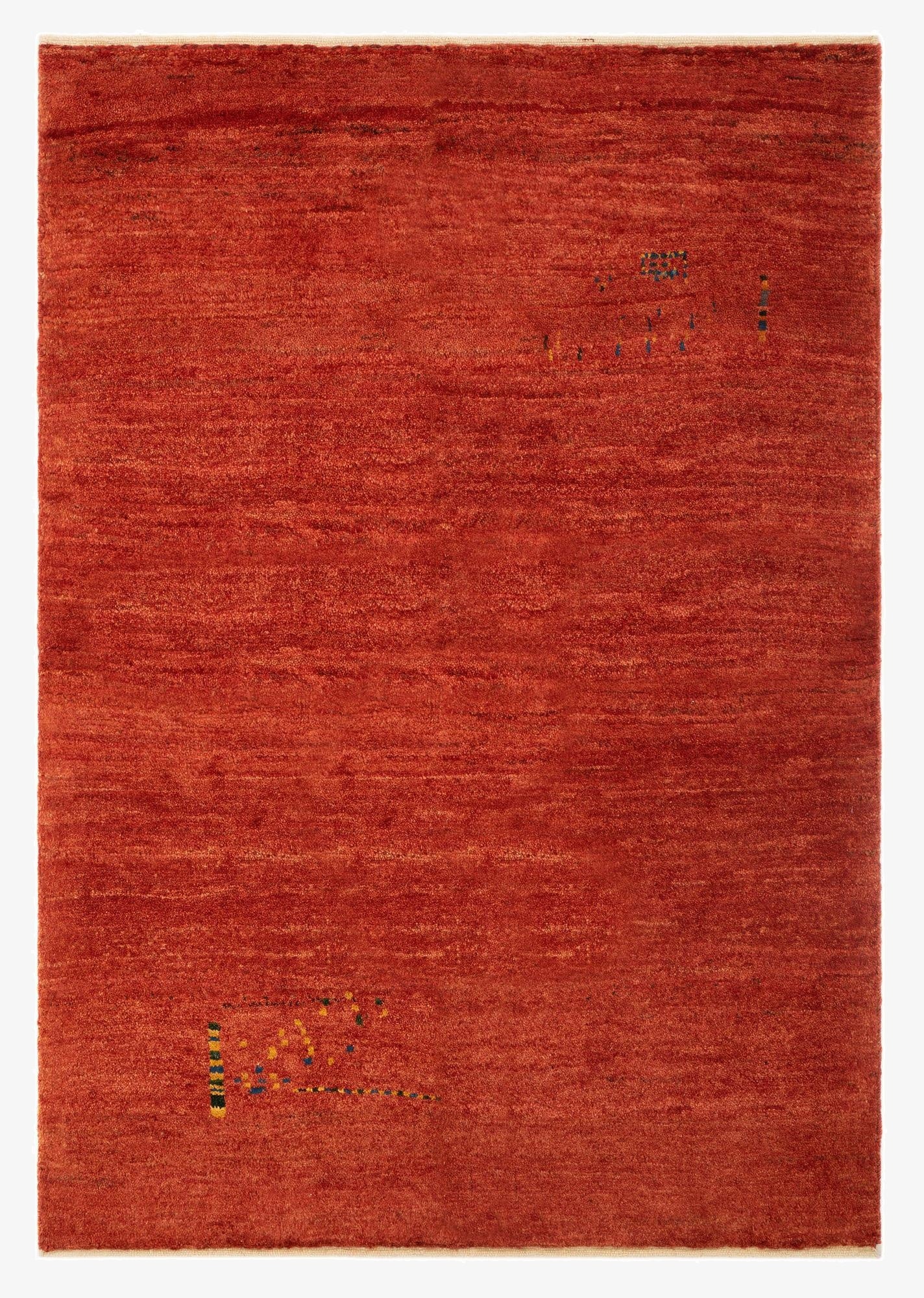  3' 11 x 5' 7  Hand Knotted Gabbeh Persian Wool Rug