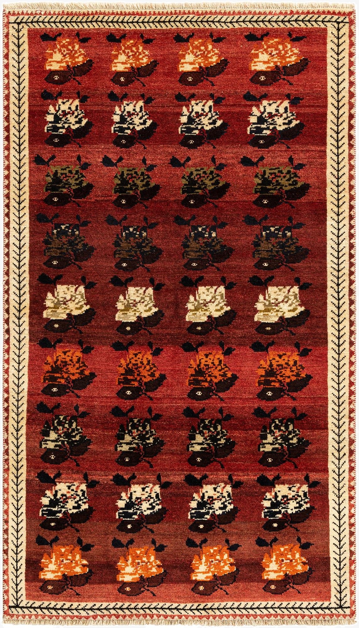  3' 6 x 6' 3 Gabbeh Wool Rug