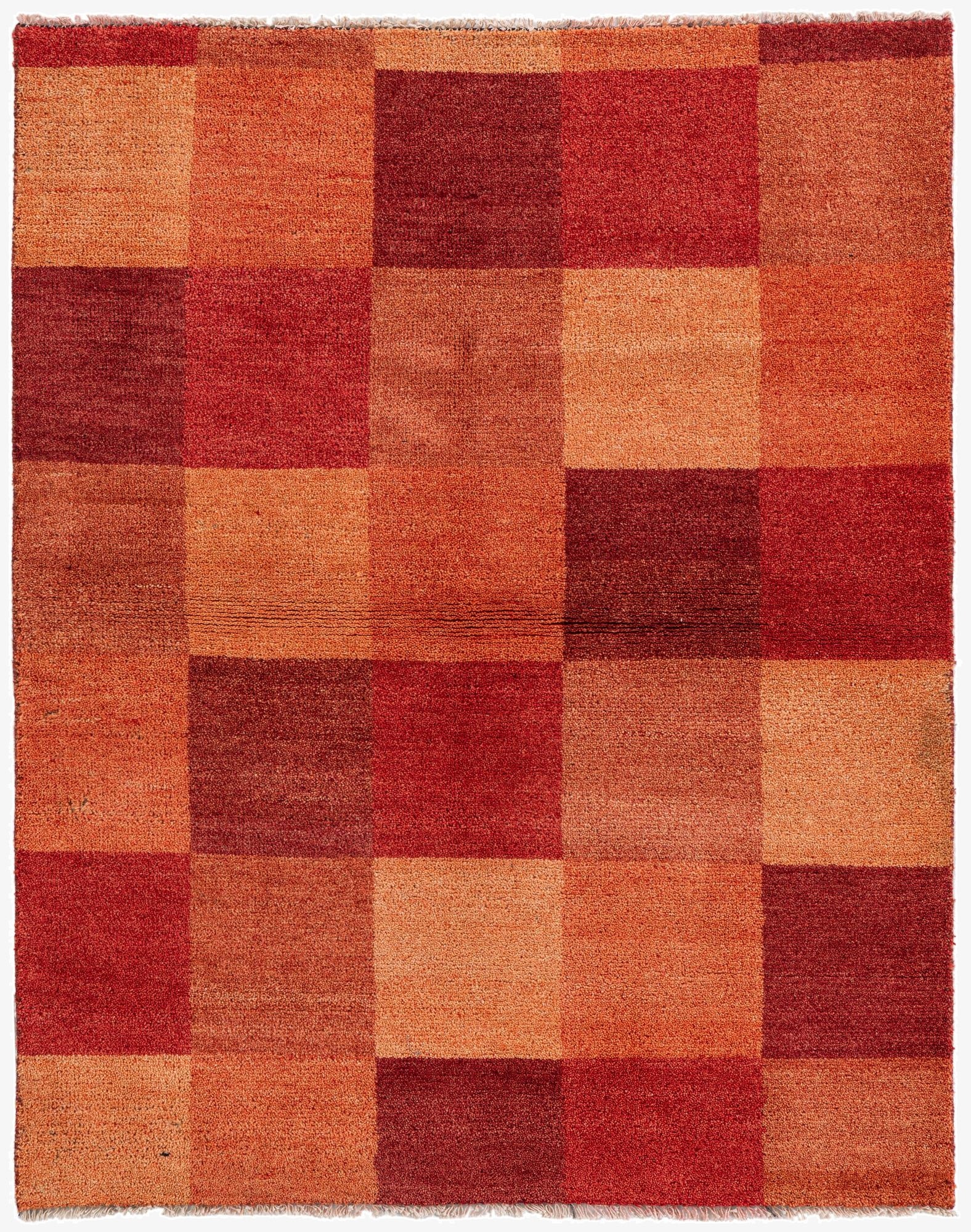  3' 9 x 4' 9  Hand Knotted Gabbeh Persian Wool Rug