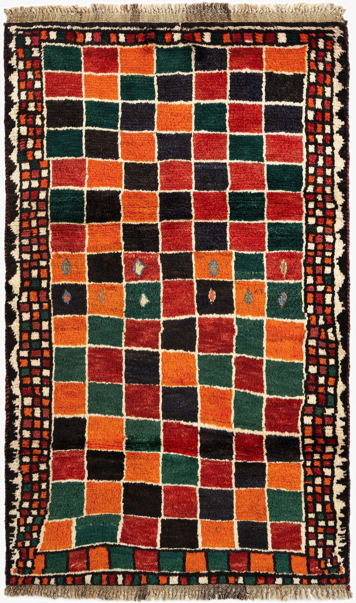  3' 11 x 6' 8 Gabbeh Wool Rug