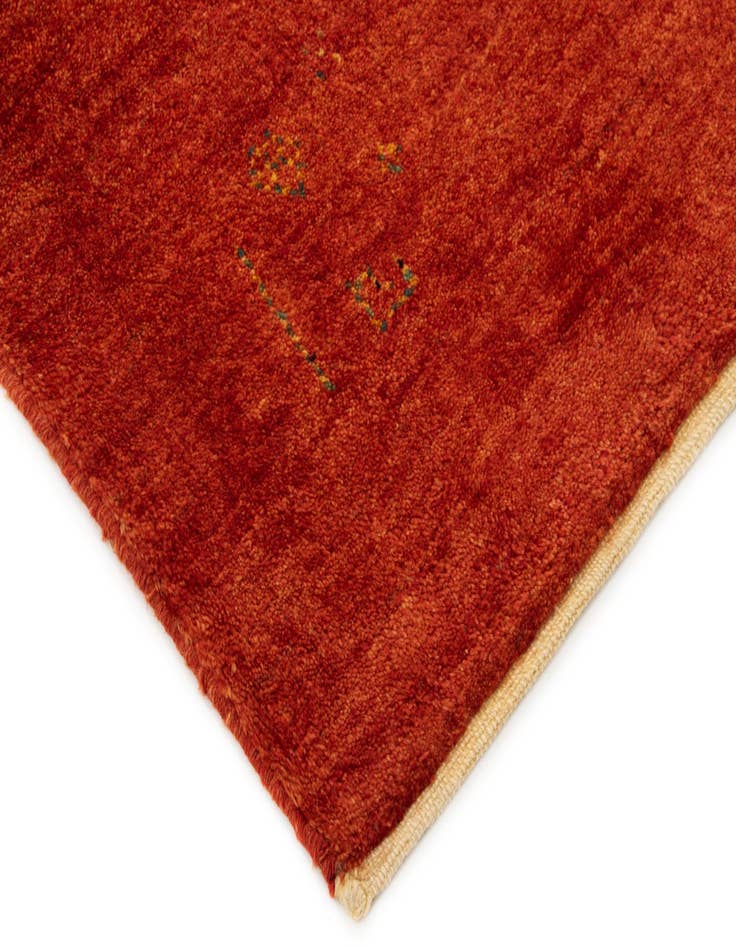 Detail image of  4' 11 x 6' 6  Hand Knotted Gabbeh Shouli Persian Wool Rug