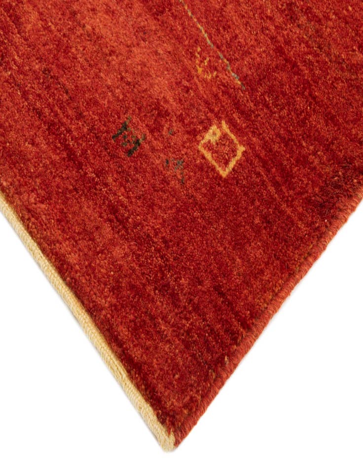 Detail image of  5' 3 x 6' 6  Hand Knotted Gabbeh Shouli Persian Wool Rug