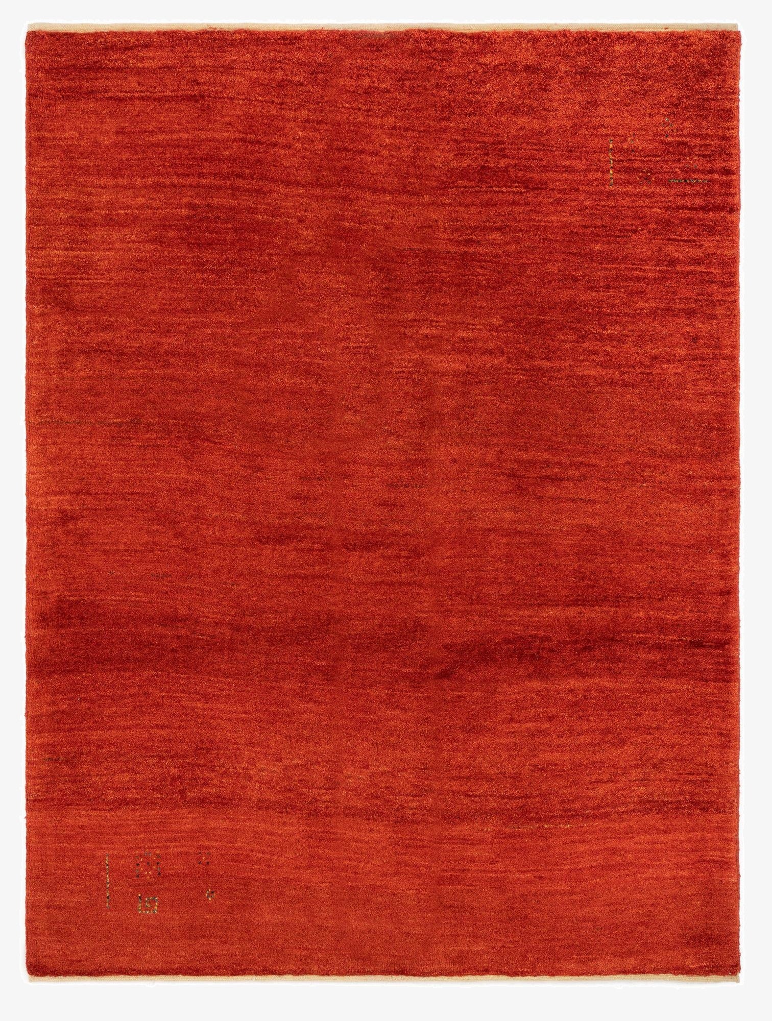  4' 11 x 6' 6  Hand Knotted Gabbeh Shouli Persian Wool Rug